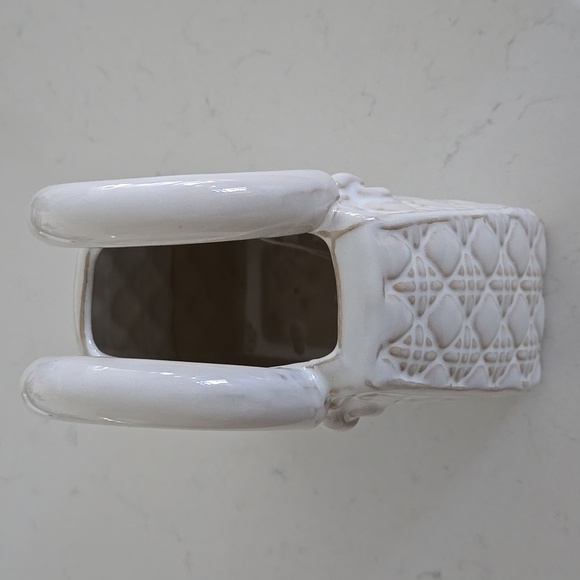 New DIOR LADY DIOR Bag Vase White Ceramic Mini Bag Vase Top Handle Cannage Bag - Picture 3 of 5